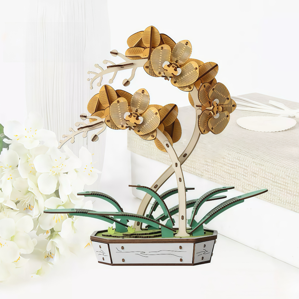Phalaenopsis 3D Wooden Puzzle (Advanced Edition)