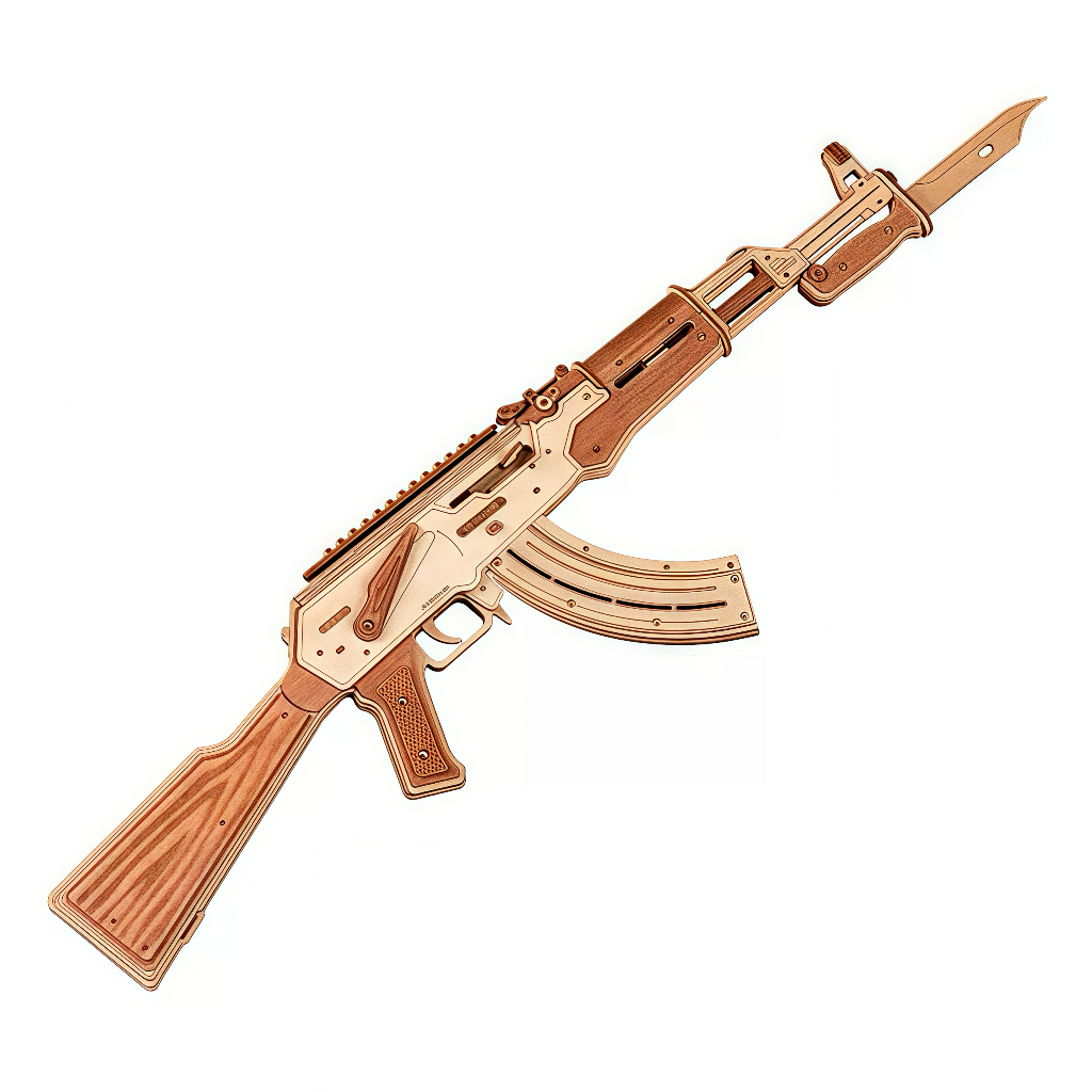 AK47 Assault Rifle Wooden Puzzle Kit