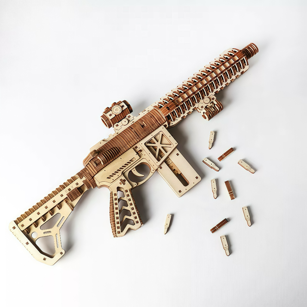 M4A1 Rifle 3D Wooden Puzzle Model