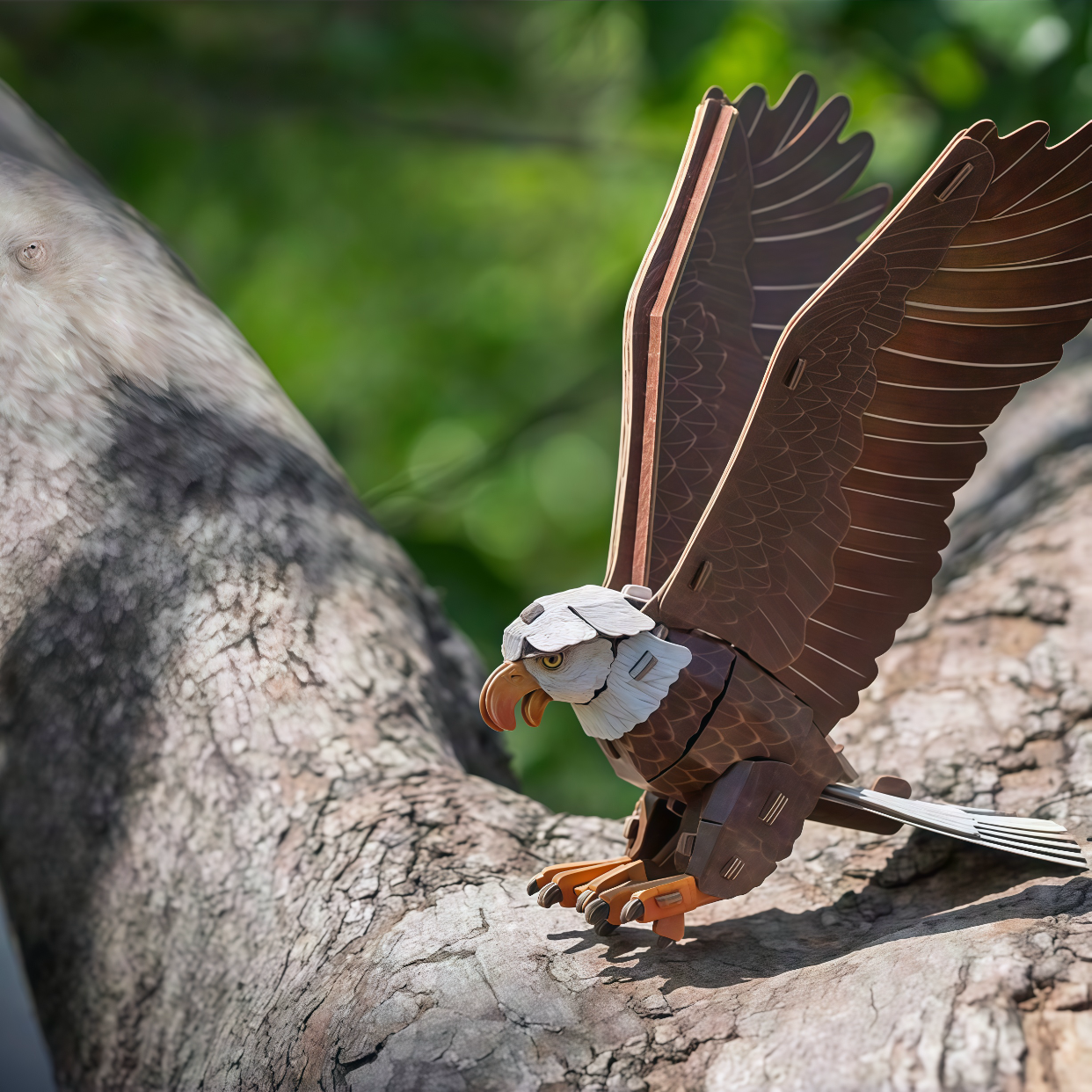 Bald Eagle 3D Wooden Puzzle Model