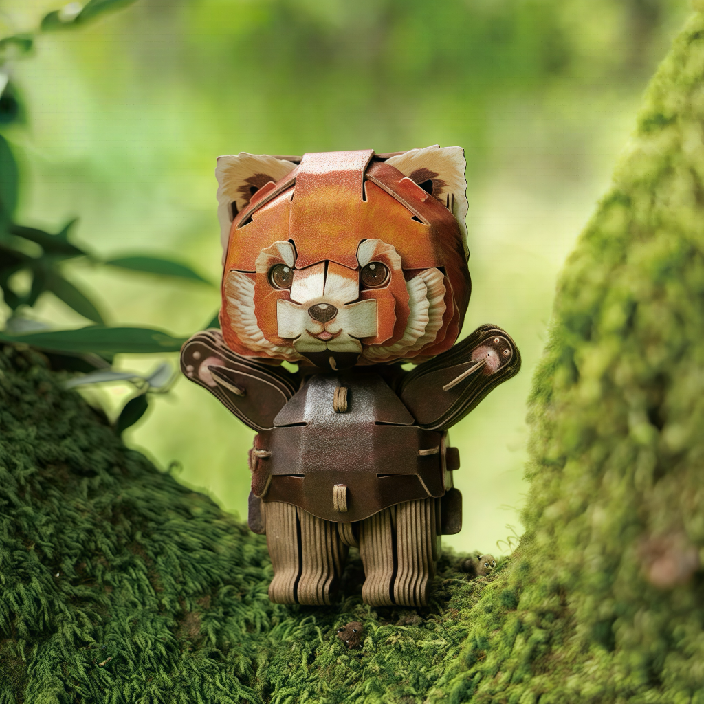 Red Panda Puzzle – Advanced Wooden Craft | 3D DIY Model Kit