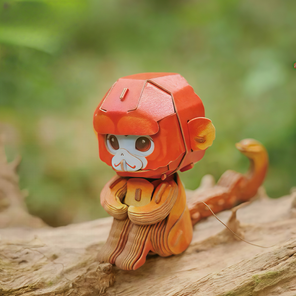 Golden Snub-Nosed Monkey 3D Wooden Puzzle Model