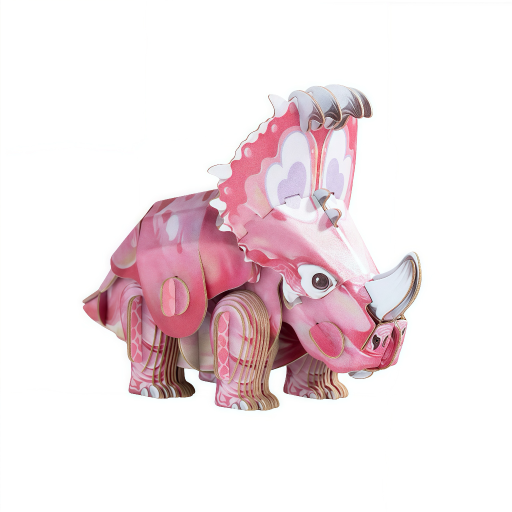 Triceratops 3D Wooden Puzzle Model