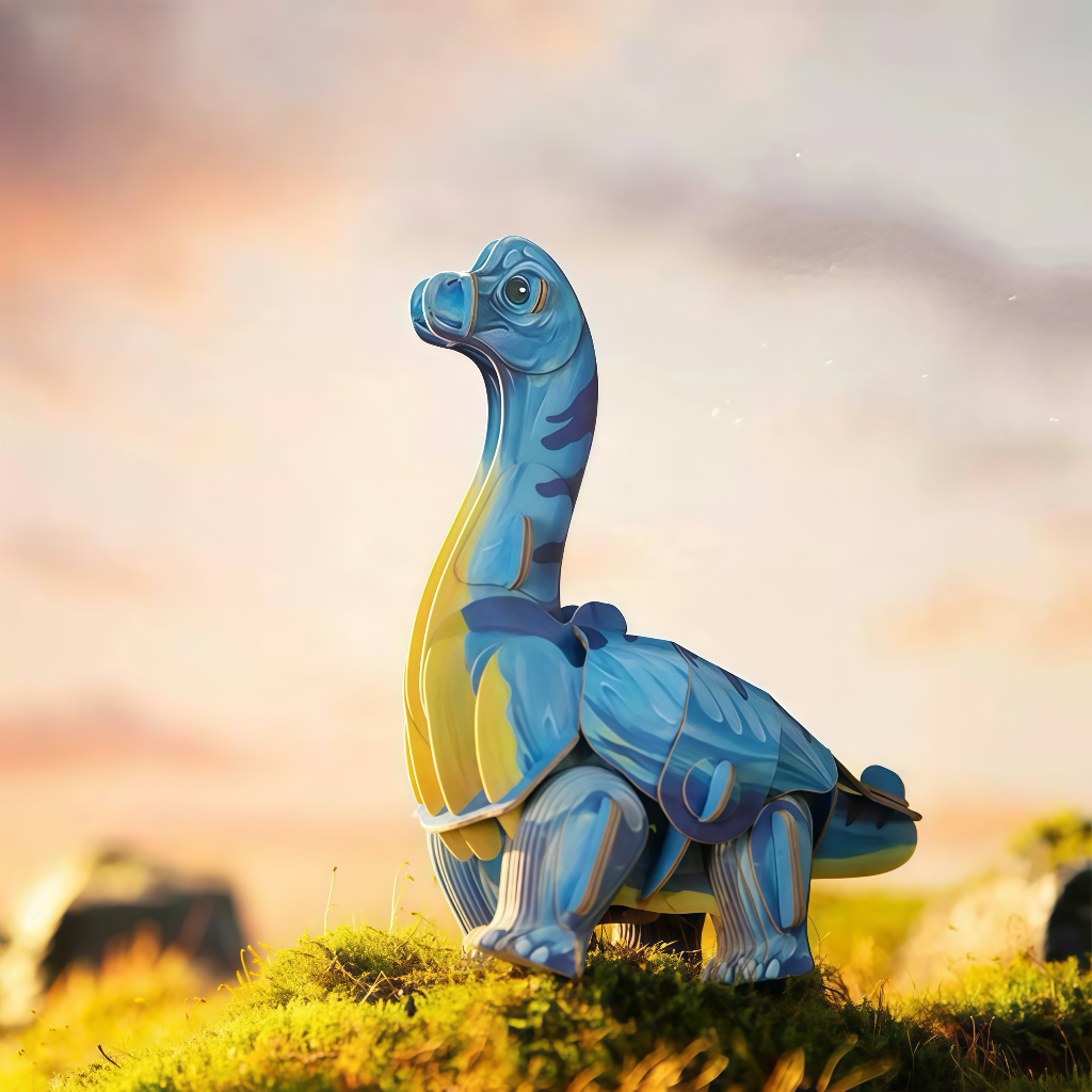 Brachiosaurus 3D Wooden Puzzle Model