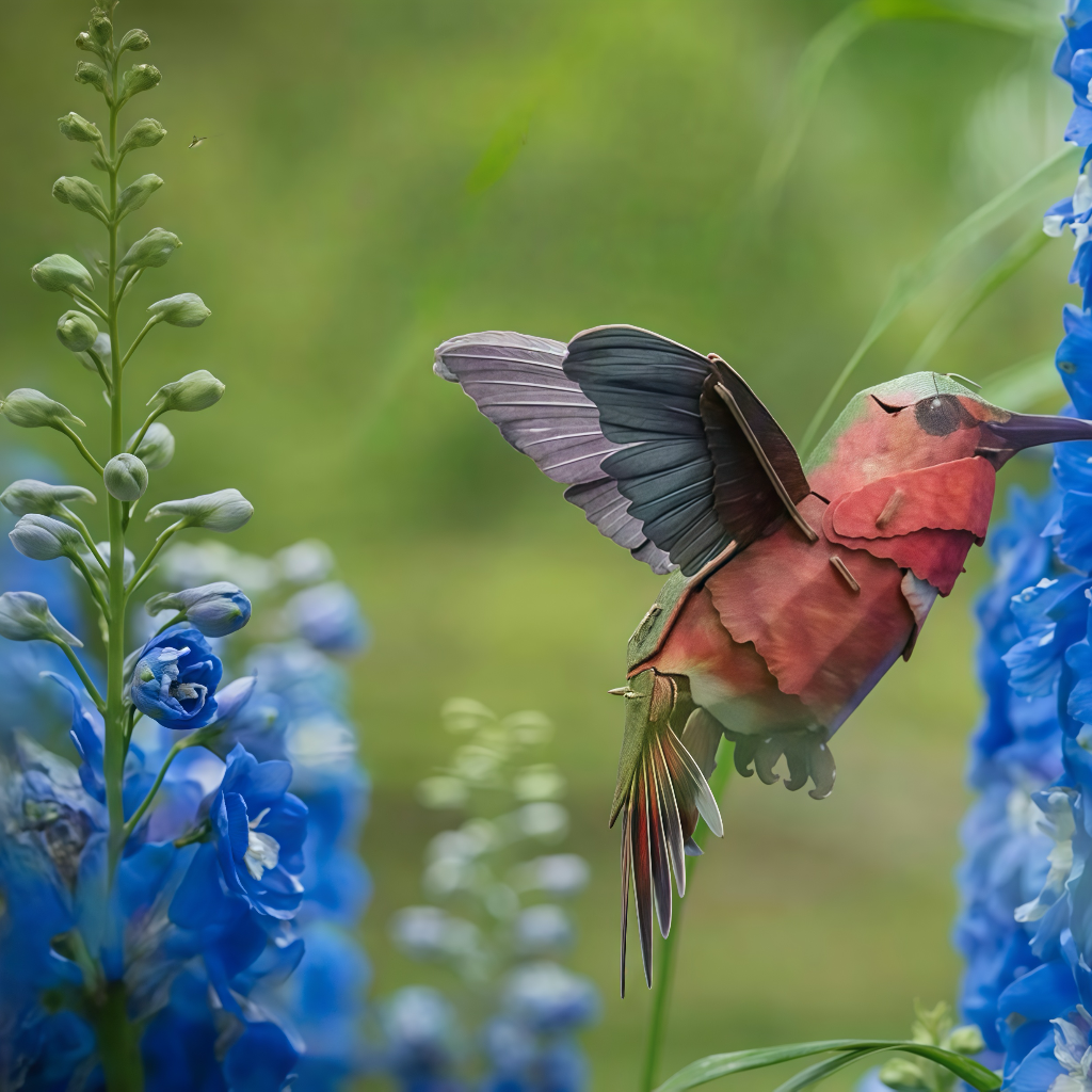 Hummingbird 3D Wooden Puzzle Model