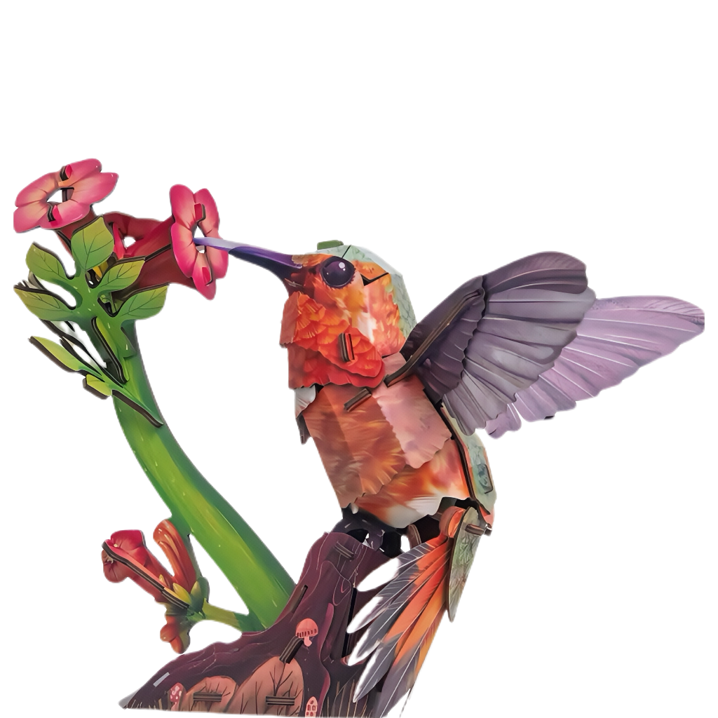 Hummingbird 3D Wooden Puzzle Model