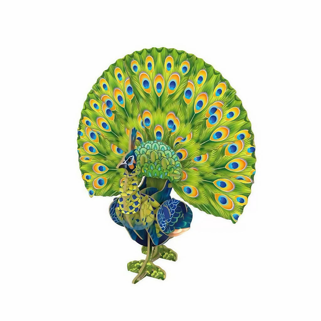 Peacock 3D Wooden Puzzle Model