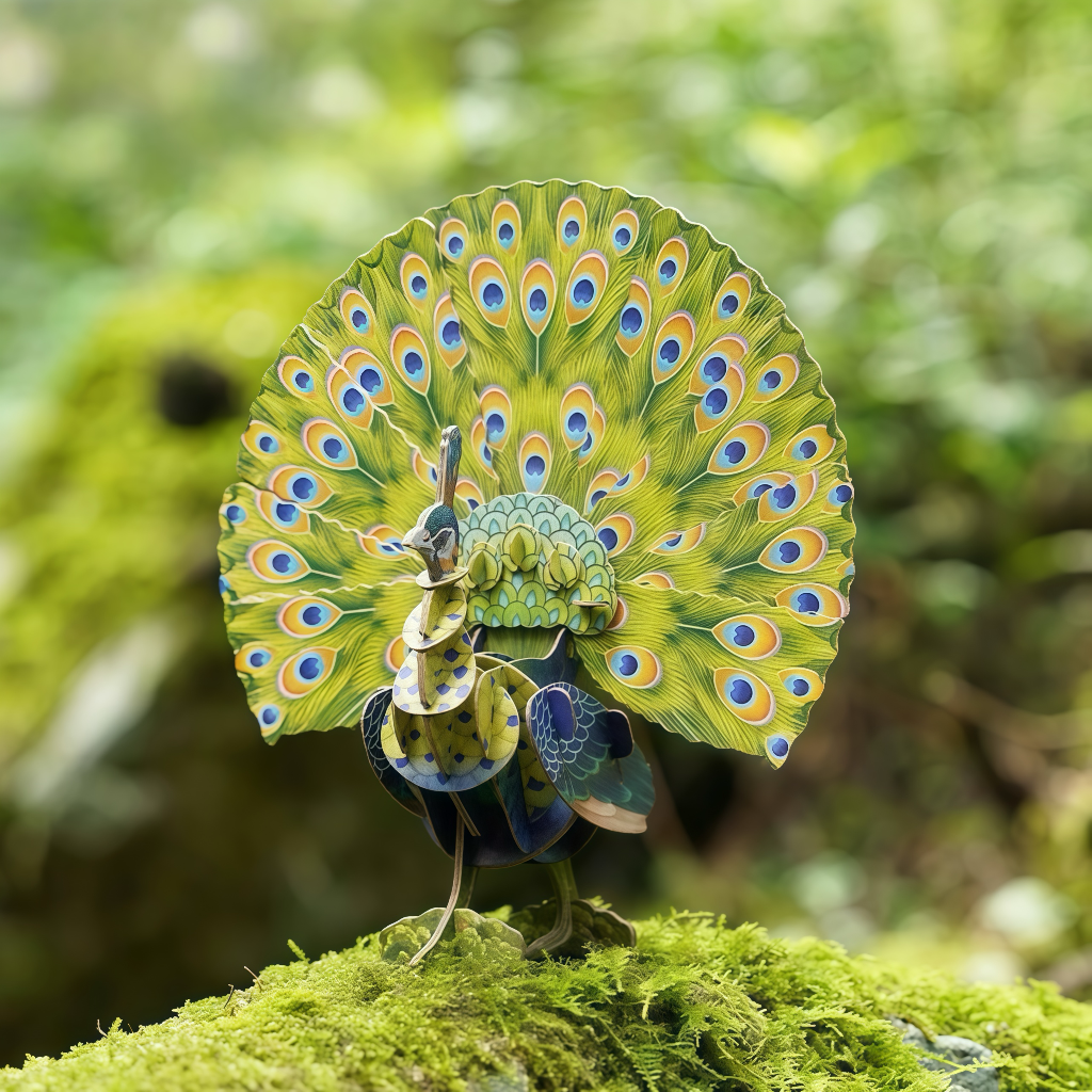 Peacock 3D Wooden Puzzle Model