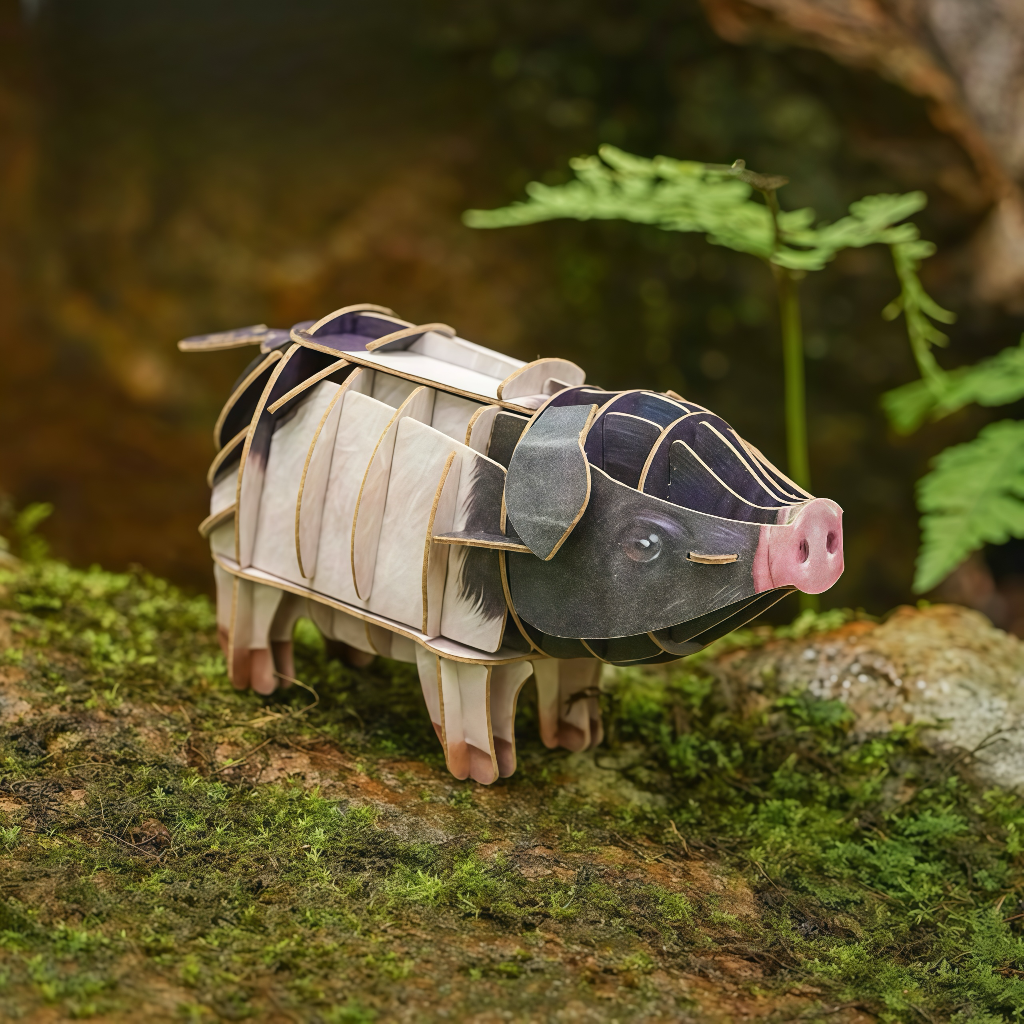 Pig 3D Wooden Puzzle Model