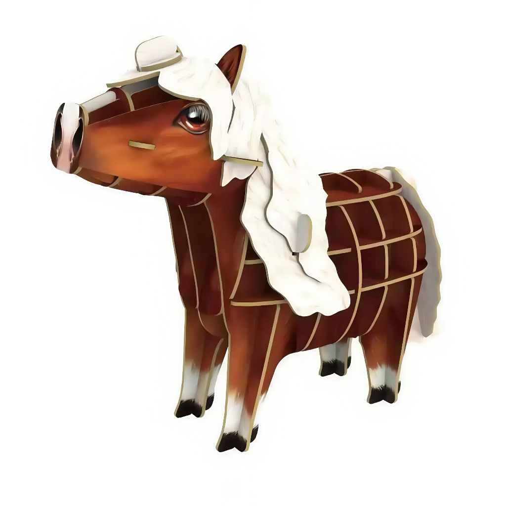 Horse 3D Wooden Puzzle Model