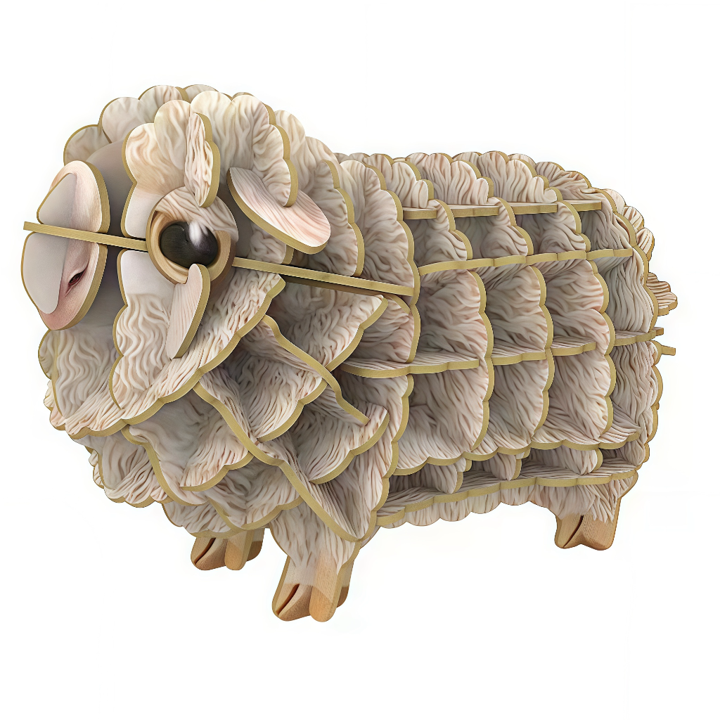 Sheep 3D Wooden Puzzle Model