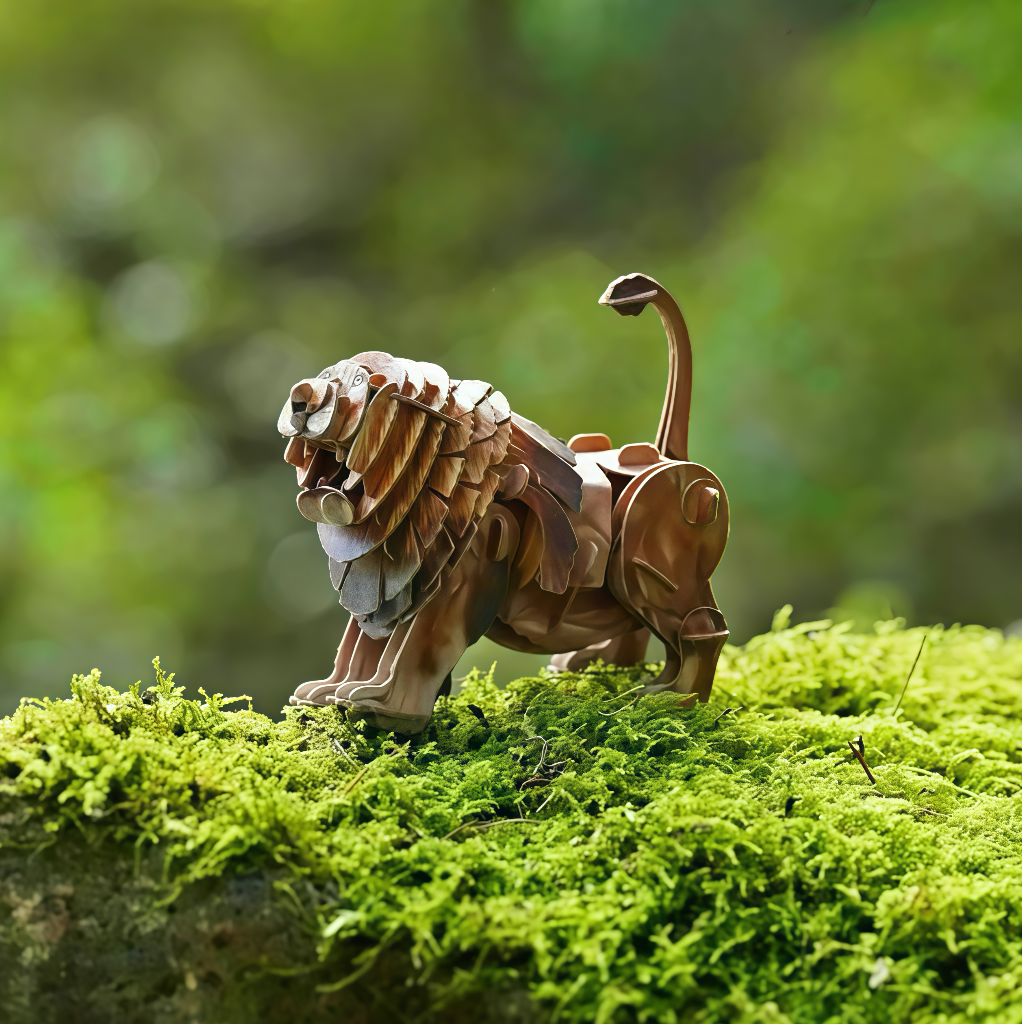 Lion 3D Wooden Puzzle Model