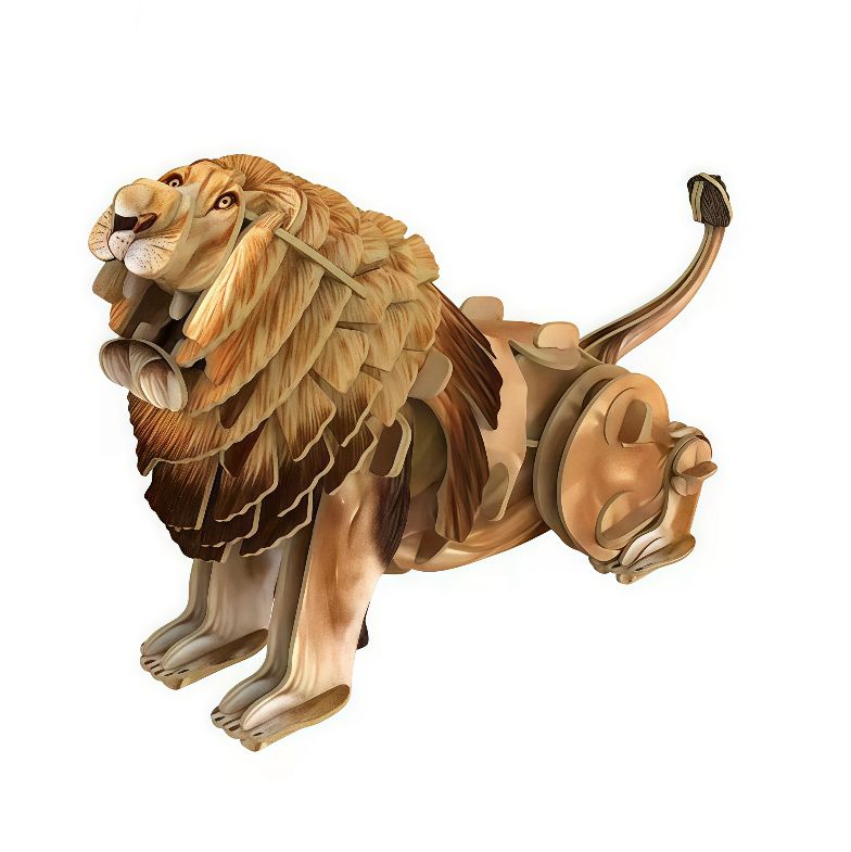 Lion 3D Wooden Puzzle Model