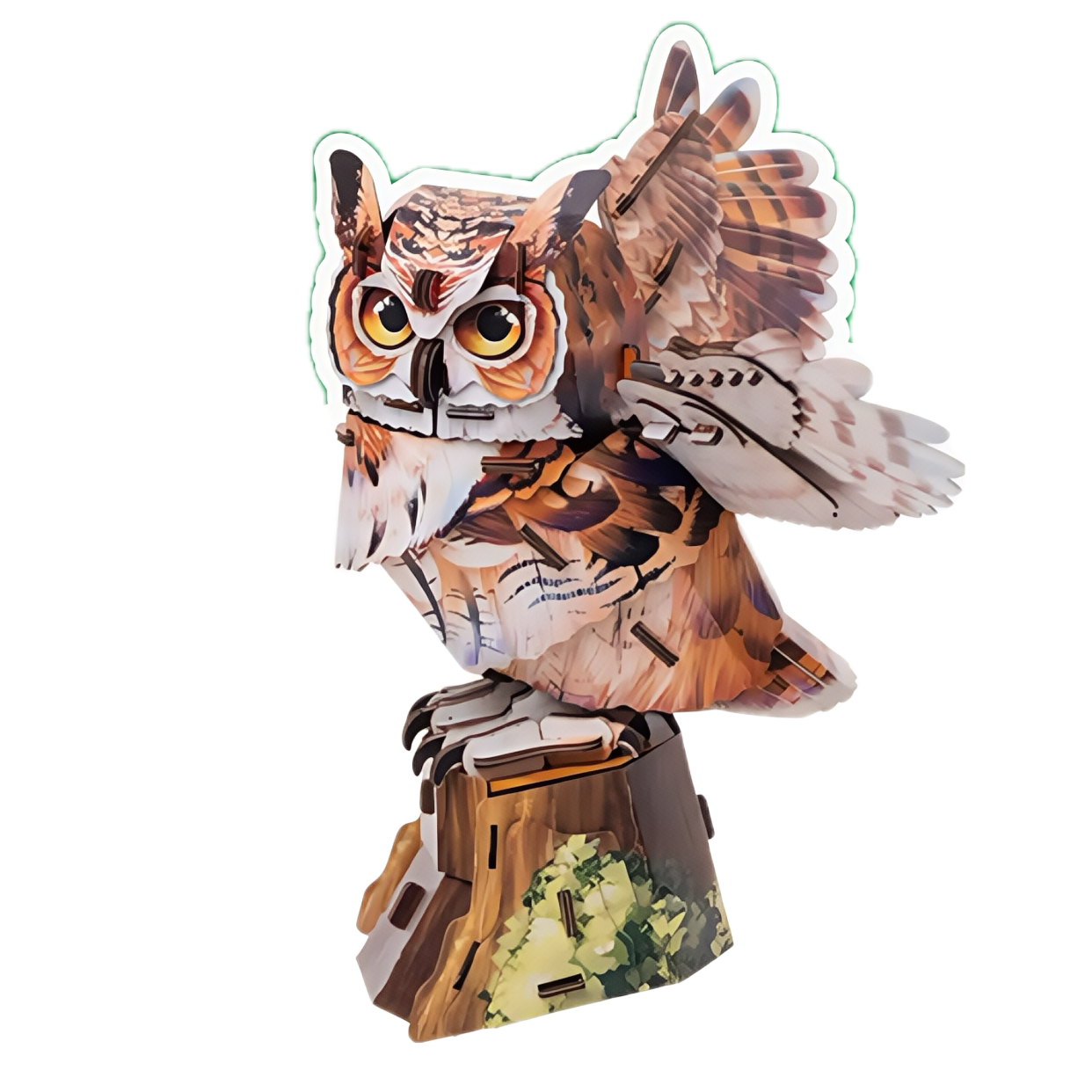 Great Horned Owl 3D Wooden Puzzle Model