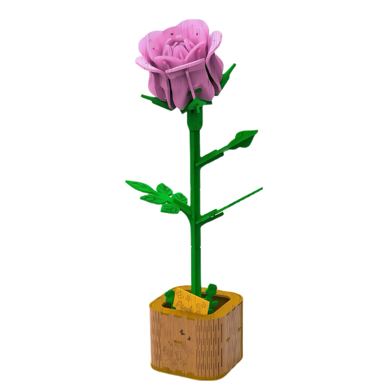 Rose 3D Wooden Puzzle | Paintable & Colored Editions