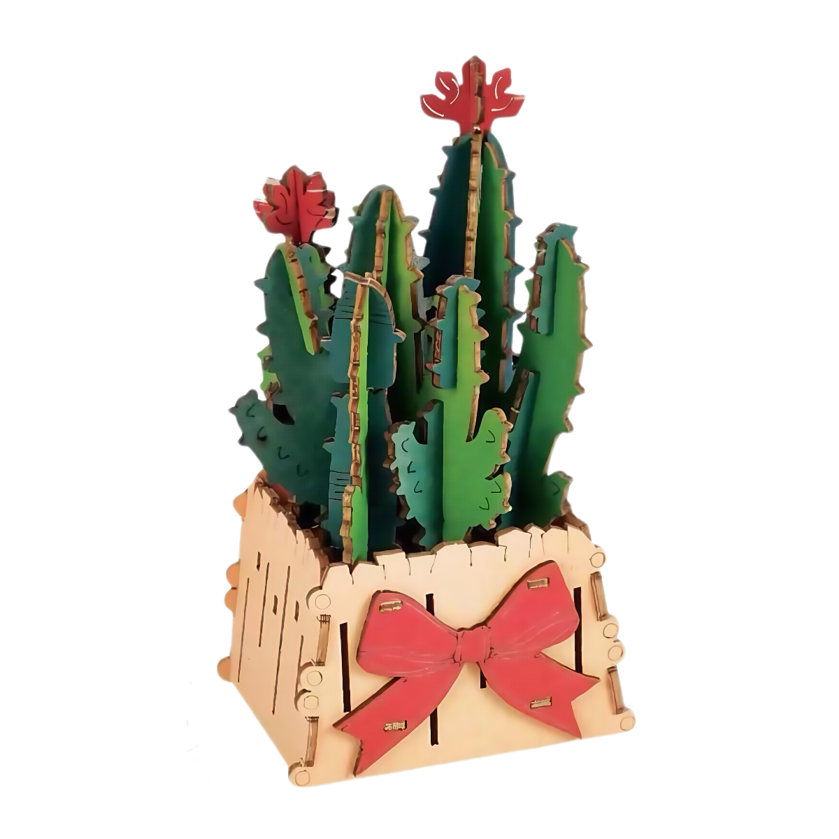 Cactus  3D wooden puzzle