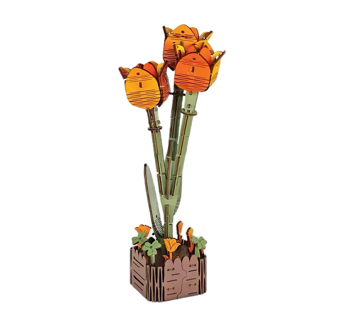 Tulip 3D wooden puzzle