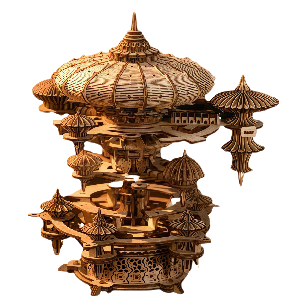 Sky City Carousel 3D Wooden Puzzle