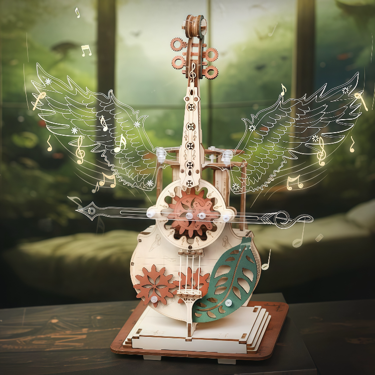Angel Wings Cello 3D Wooden Puzzle