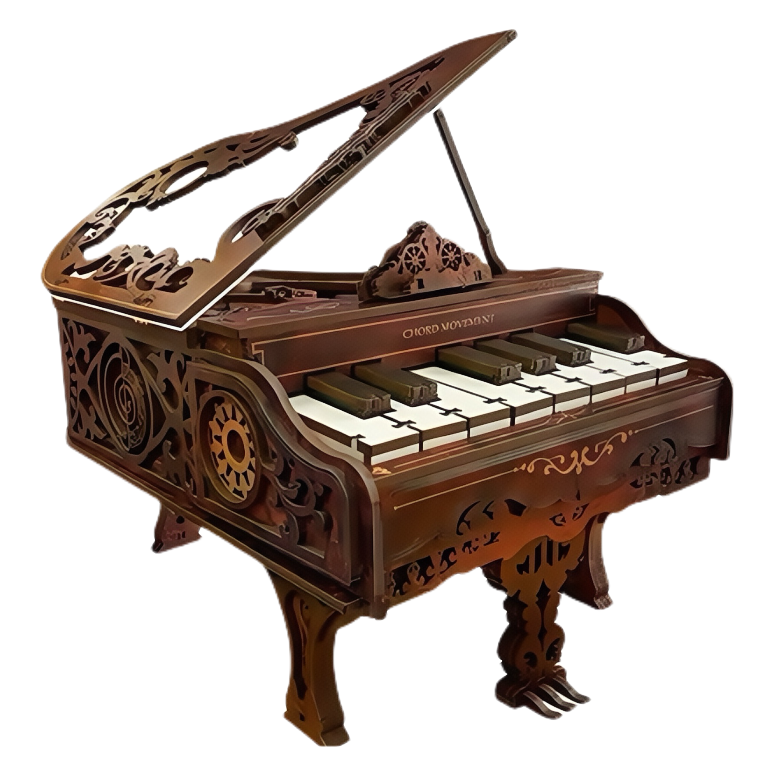 Classical Piano 3D Wooden Puzzle