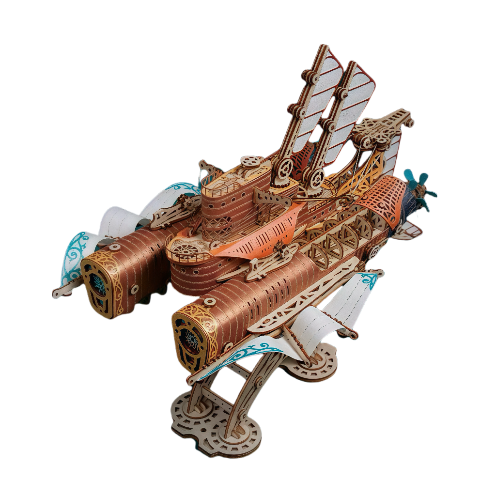 Fantasy Airship 3D Wooden
