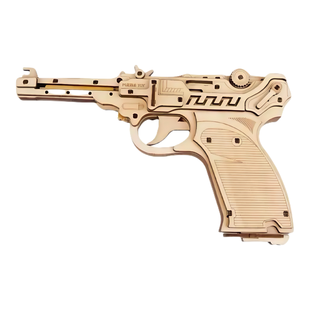 Luger Rubber Band Gun 3D Wooden Puzzle