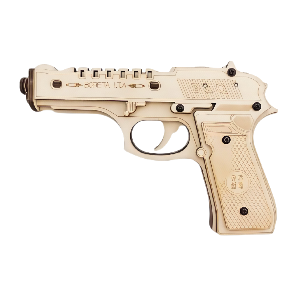 Beretta Rubber Band Gun 3D Wooden Puzzle