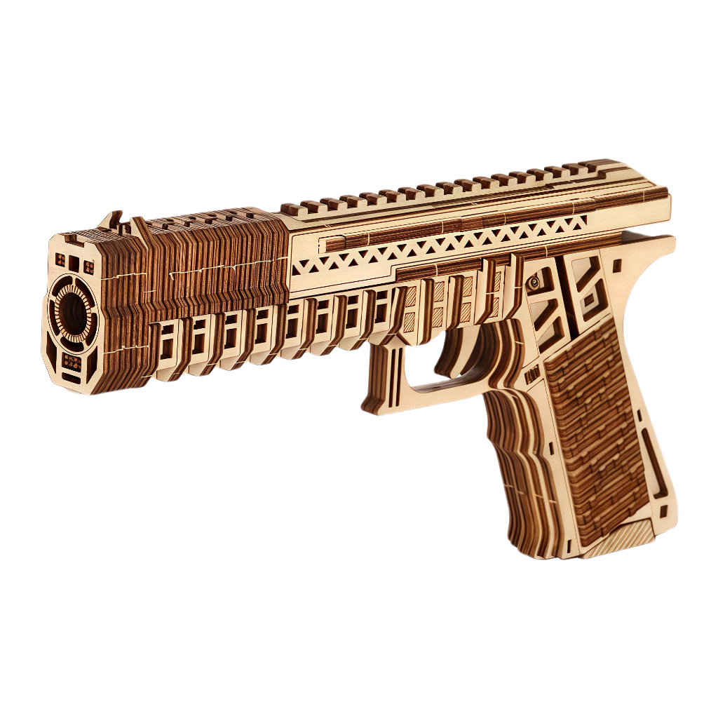 Pistol 3D Wooden Puzzle Model