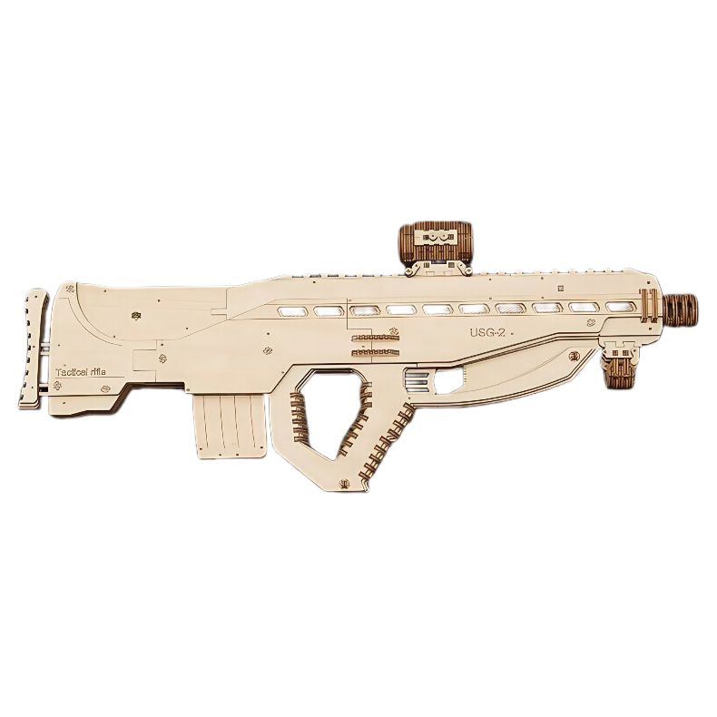 USG Submachine Gun 3D Wooden Puzzle Model