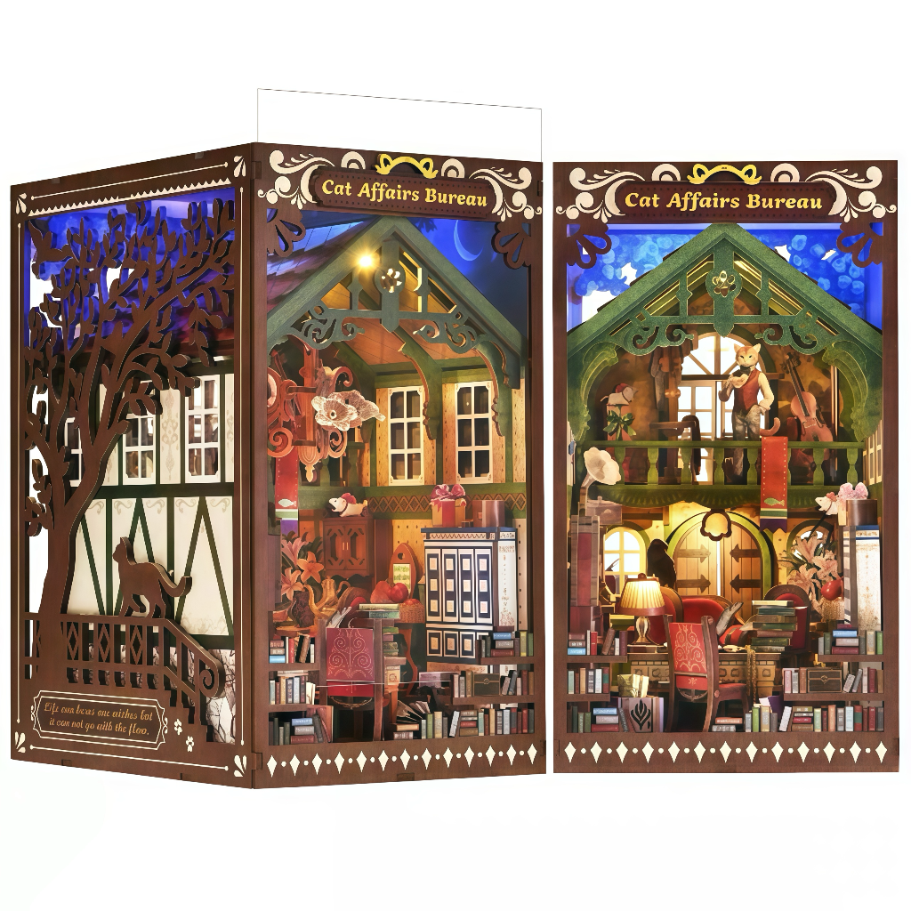 Cat Office 3D Wooden Puzzle Model