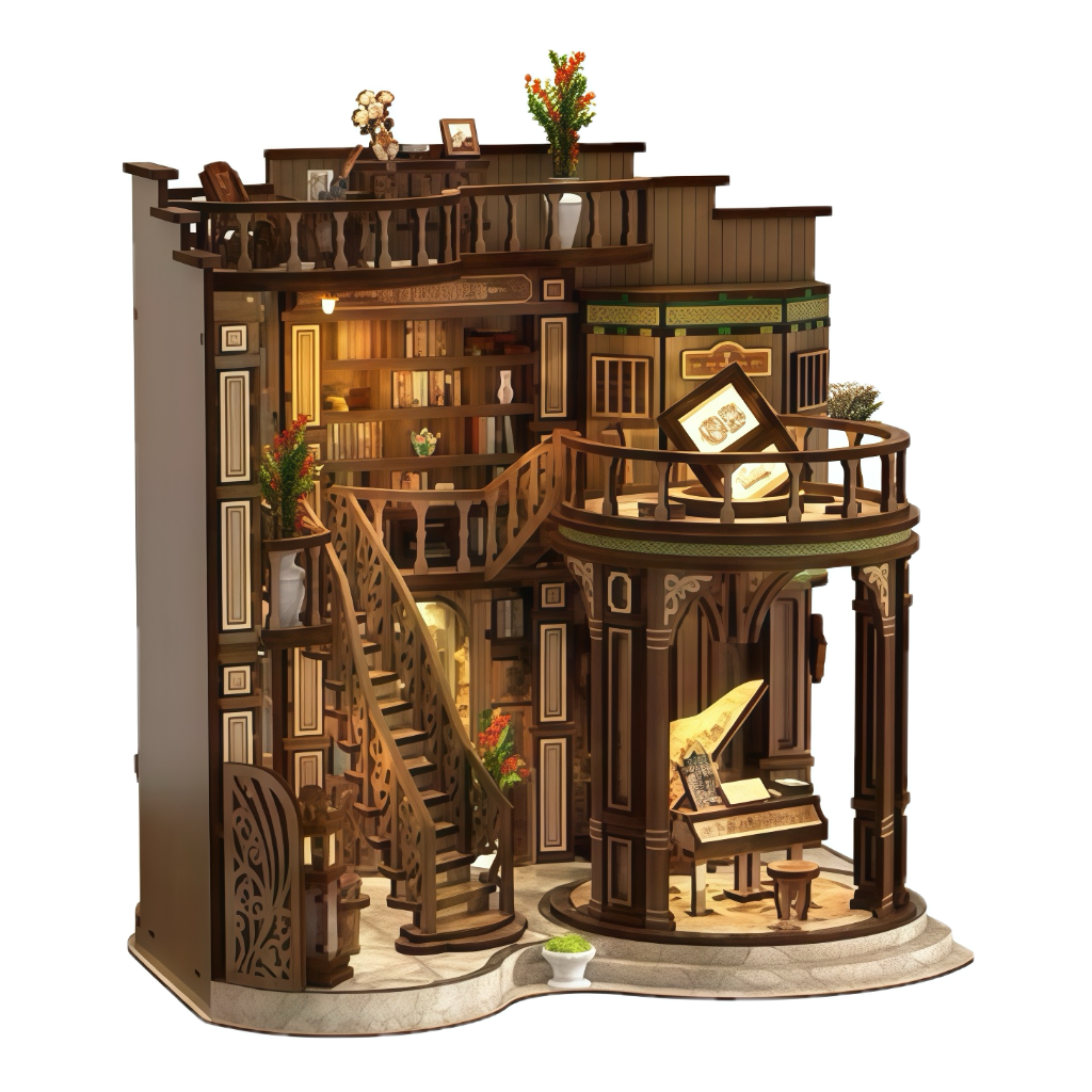 Dreamy Book Hall 3D Wooden Puzzle Model