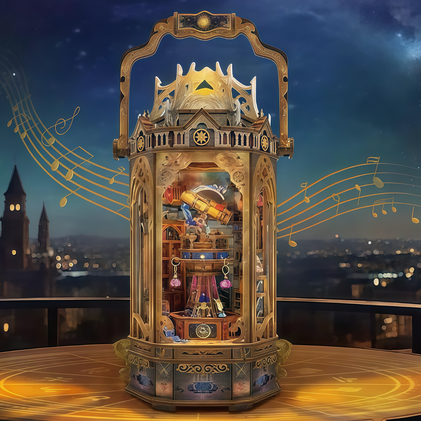 The Lantern of Galaxy – 3D Wooden Puzzle Mechanical Diorama