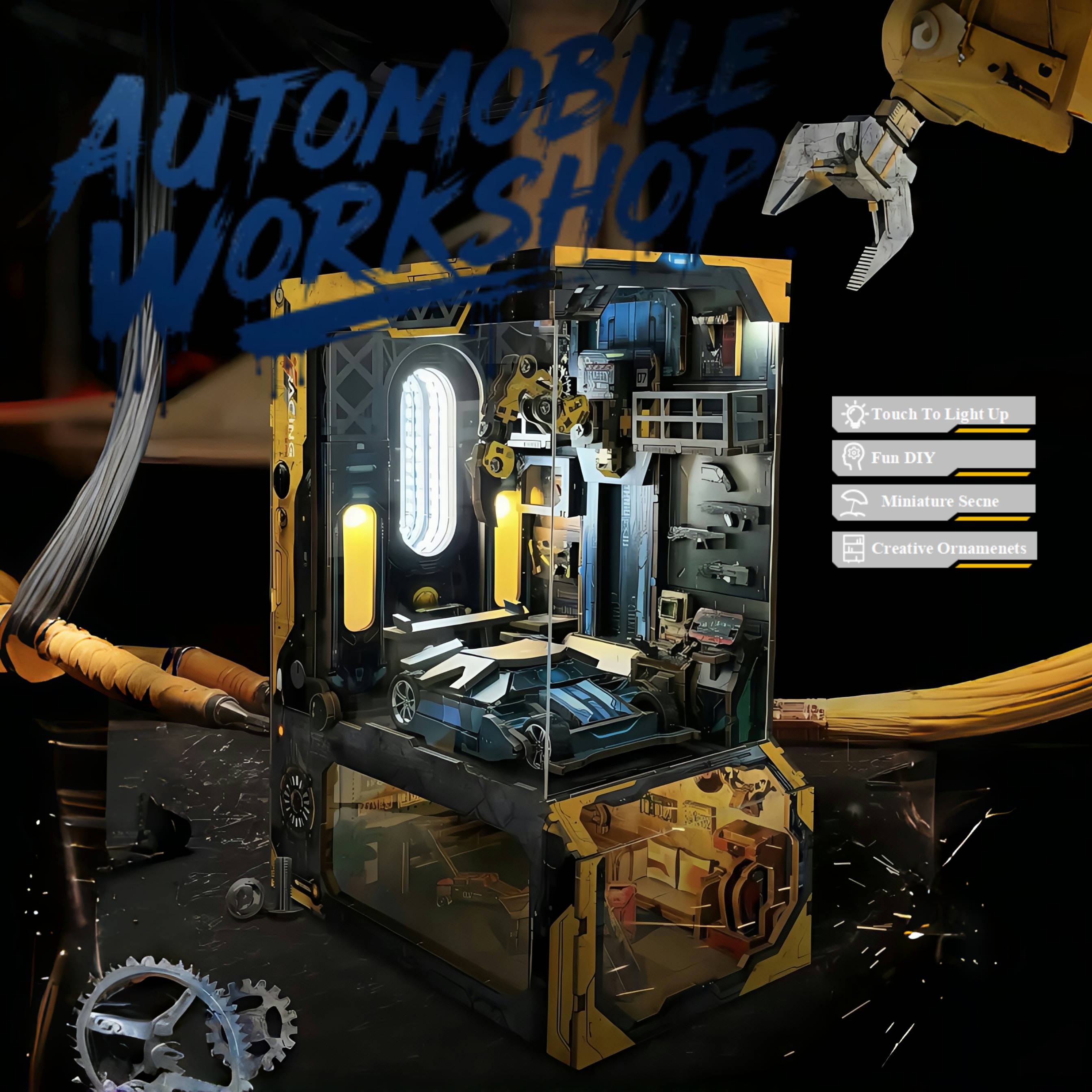 Automobile Workshop – 3D Wooden Puzzle Mechanical Garage Diorama